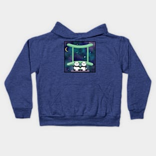 Gemini - Twin Panda Bear Cubs - Galaxy Sky Kids Hoodie